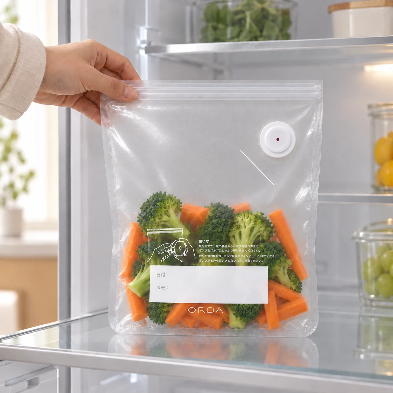 食材に合う温度で保存するイメージ